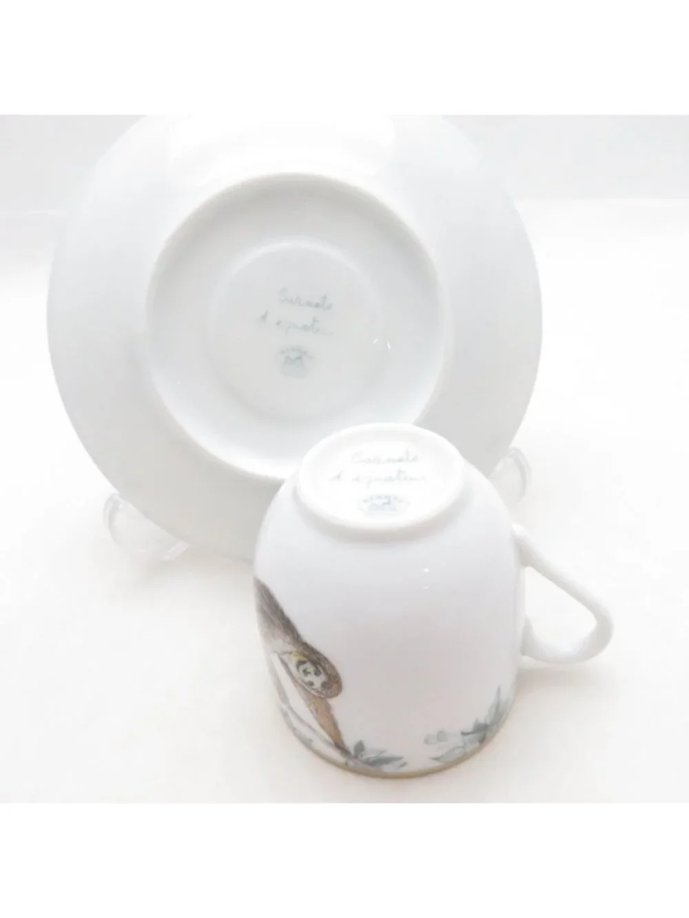 Hermes Carnets d'Equateur Coffee Cup & Saucer